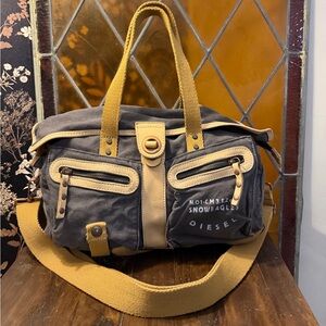 Vintage Diesel Canvas & Leather Snow Eagle Spar Parts Tote